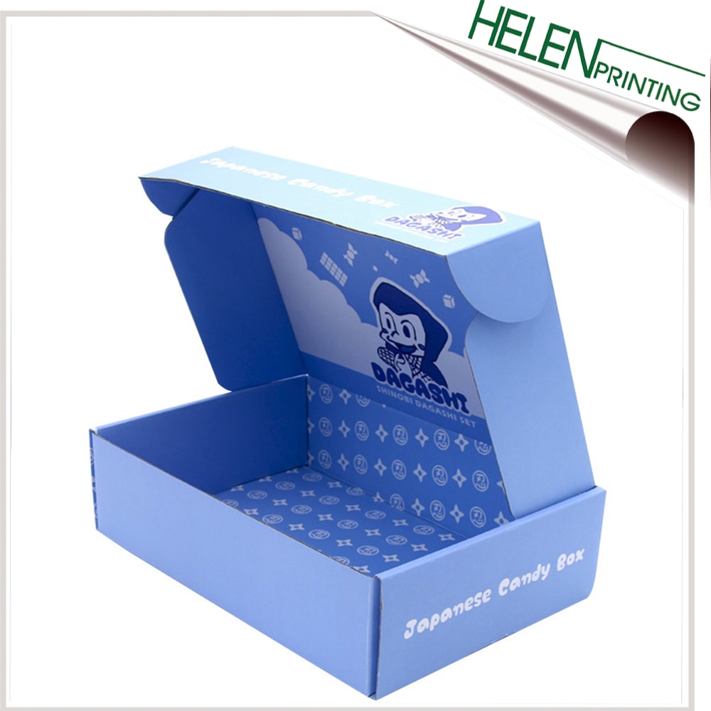 天藍(lán)雙面印刷飛機(jī)盒